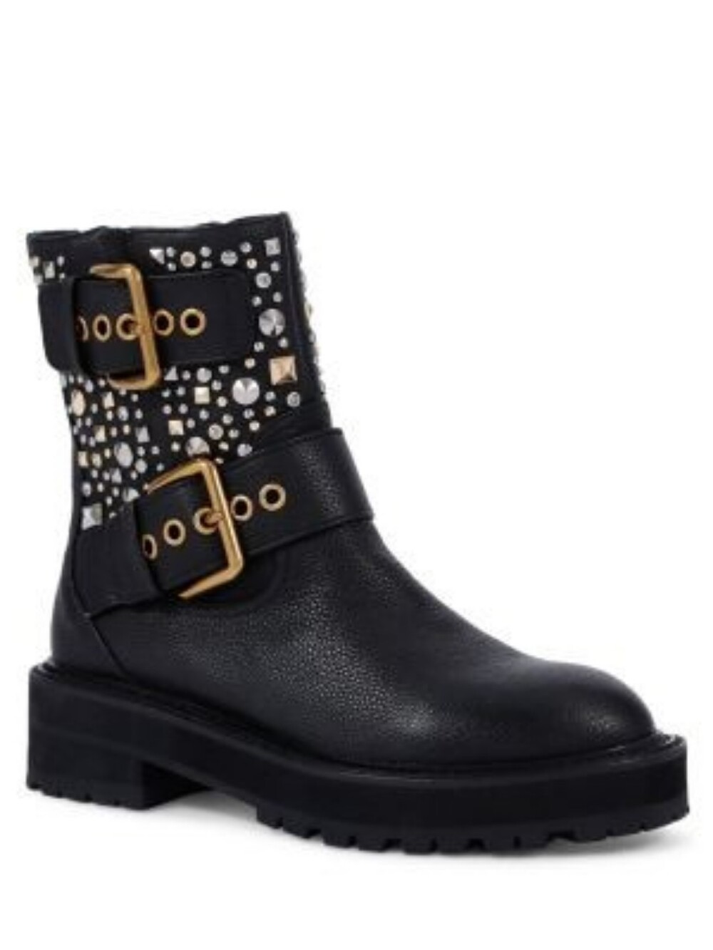 KURT GEIGER LONDON Women's 40.5 Hackney Stud & Buckle Biker Style